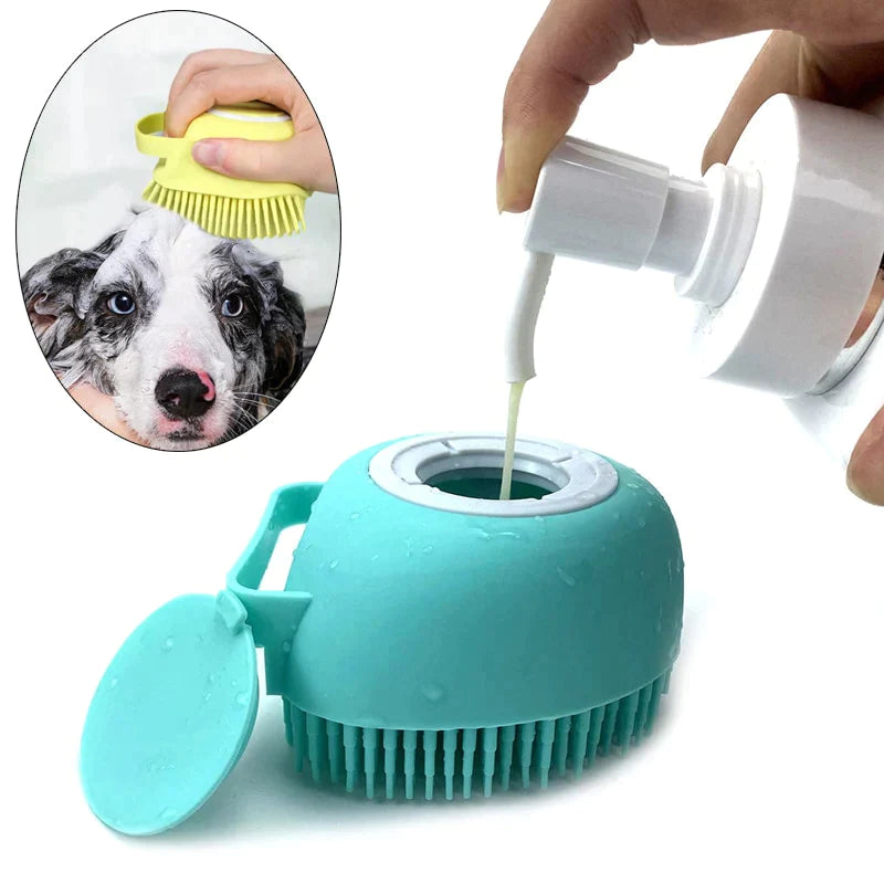 Escova de silicone com dispenser - para pets - Dozoo Pet